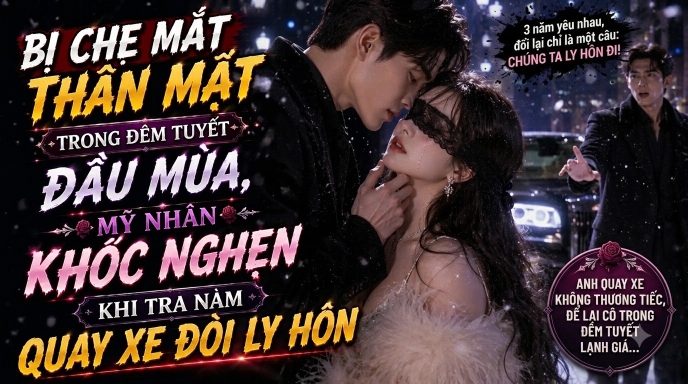 BỊ CHE MẮT THÂN MẬT TRONG ĐÊM TUYẾT ĐẦU MÙA MỸ NHÂN KHÓC NGHẸN KHI TRA NAM QUAY XE ĐÒI LY HÔN