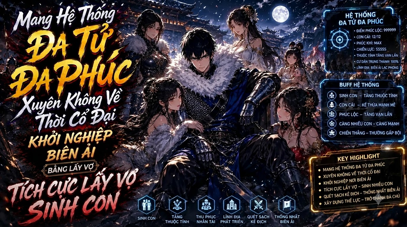 Mang Hệ Thống Đa Tử Đa Phúc Xuyên Không Về Thời Cổ Đại Khởi Nghiệp Biên Ải Bằng Lấy Vợ thumbnail