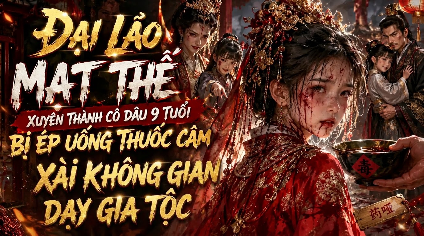 ĐẠI LÃO MẠT THẾ XUYÊN THÀNH CÔ DÂU 9 TUỔI BỊ ÉP UỐNG THUỐC CÂM XÀI KHÔNG GIAN DẠY GIA TỘC