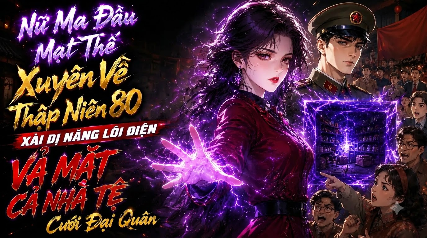 Nữ Ma Đầu Mạt Thế Xuyên Về Thập Niên 80 Xài Dị Năng Lôi Điện Vả Mặt Cả Nhà Tệ Cưới Đại Quân