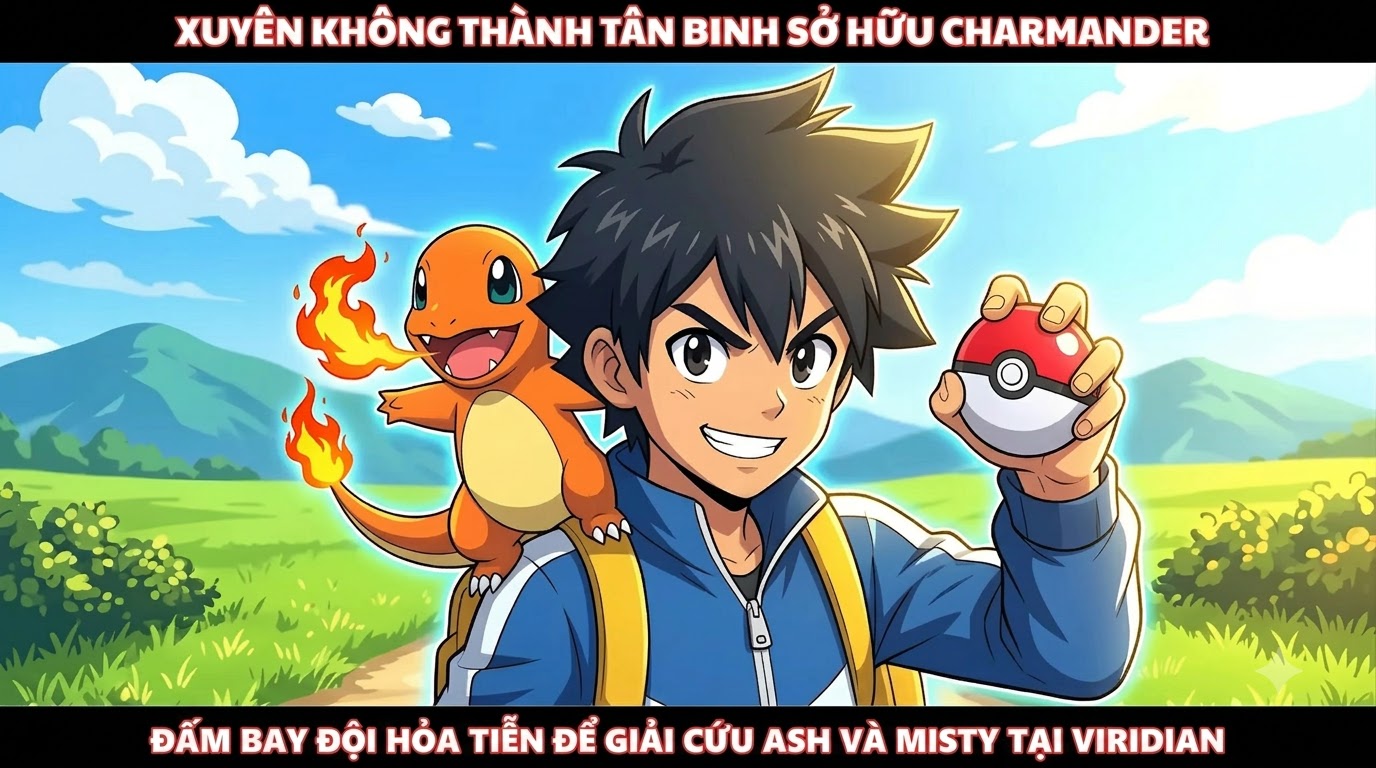 Xuyên Không Là Tân Binh Cầm Charmander Đấm Bay Đội Hỏa Tiễn Cứu Ash, Misty Ở Viridian