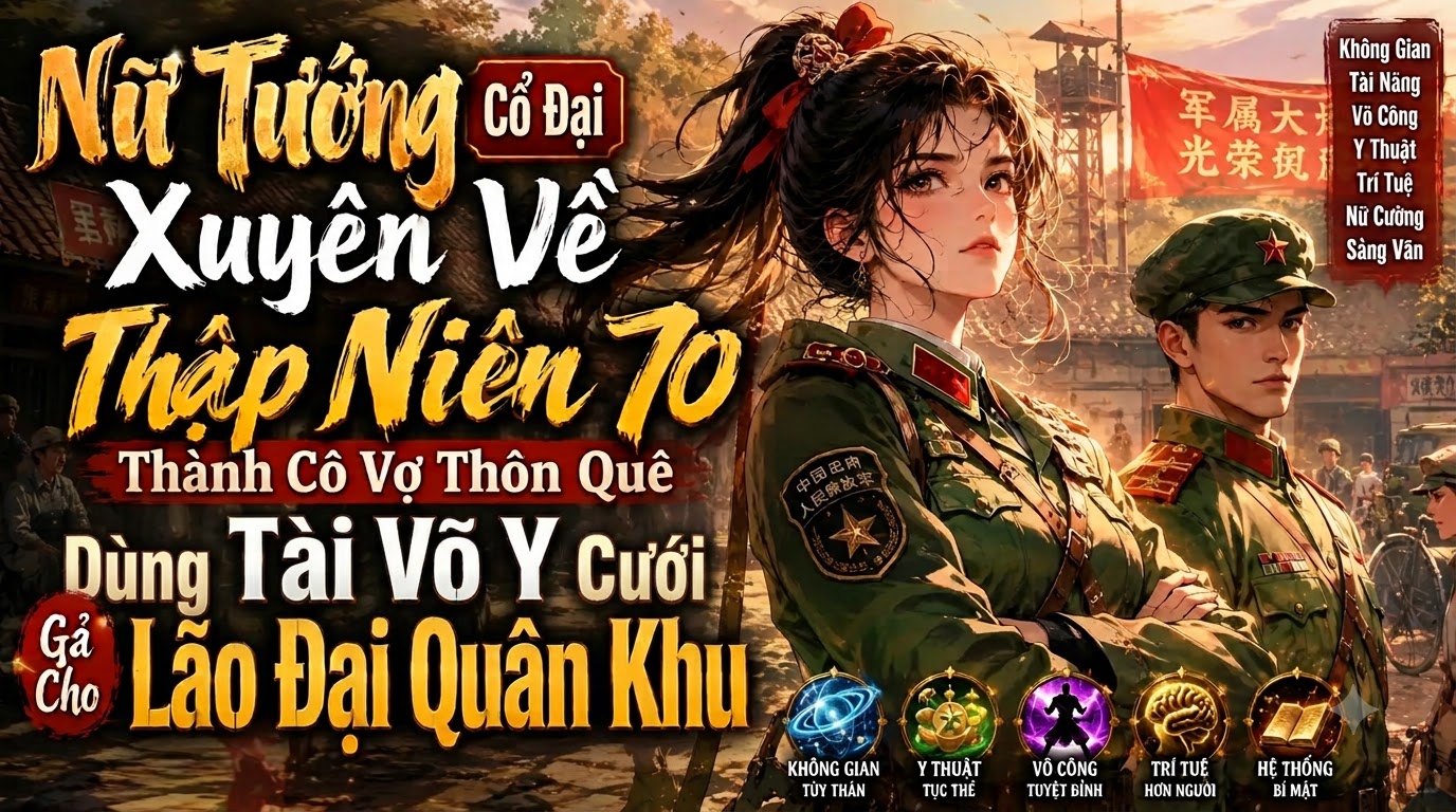 Nữ Tướng Cổ Đại Xuyên Về Thập Niên 70 Thành Vợ Thôn Quê Xài Tài Võ Y Cưới Lão Đại Quân Khu