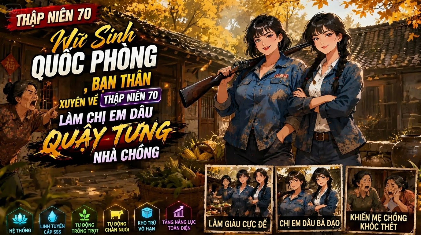NỮ SINH QUỐC PHÒNG, BẠN THÂN XUYÊN VỀ THẬP NIÊN 70 LÀM CHỊ EM DÂU QUẬY NHÀ CHỒNG