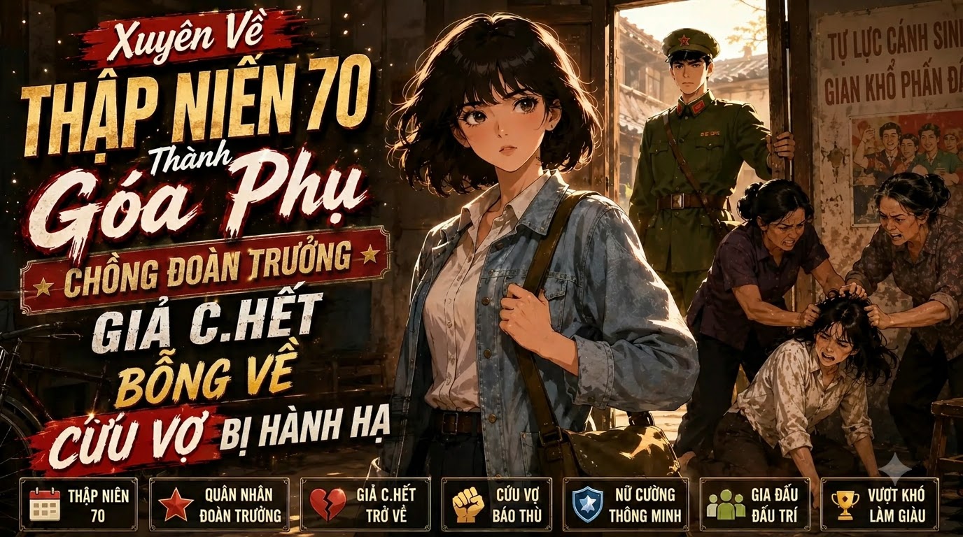 Xuyên Về Thập Niên 70 Thành Góa Phụ Chồng Đoàn Trưởng Giả C.Hết Bỗng Về Cứu Vợ Bị Hành Hạ