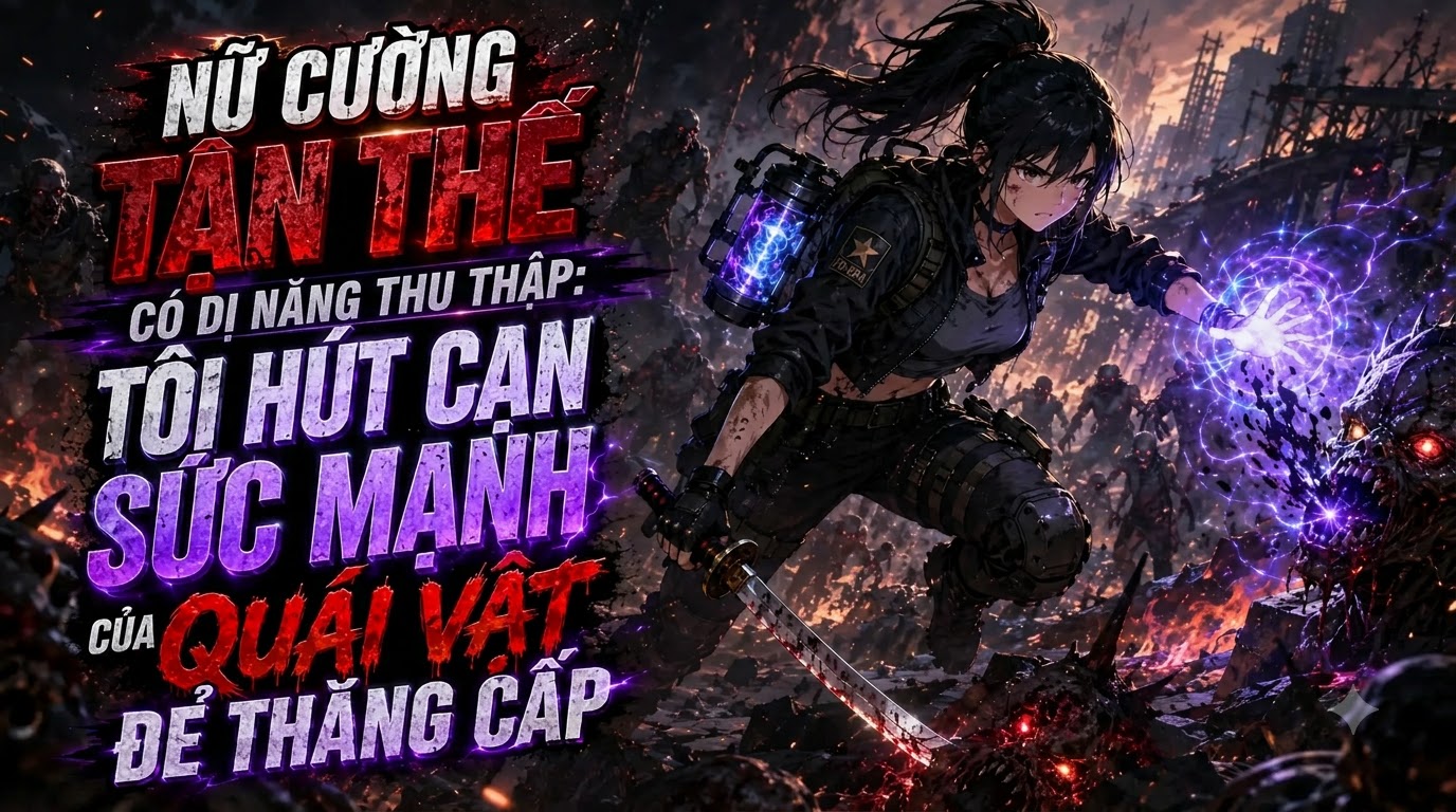 Nữ Cường Tận Thế Có Dị Năng Thu Thập: Tôi Hút Cạn Sức Mạnh: Quái Vật Để Thăng Cấp thumbnail