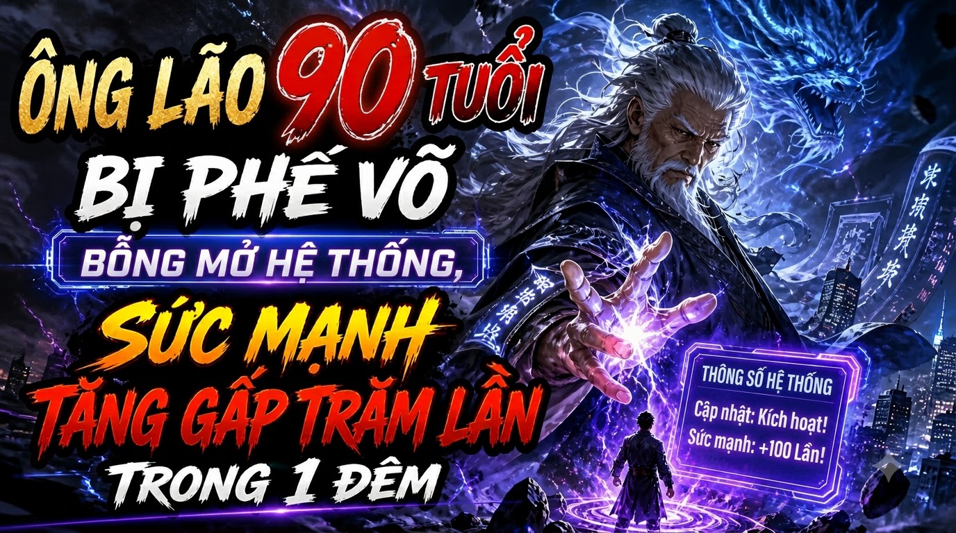 ÔNG LÃO 90 TUỔI BỊ PHẾ VÕ BỖNG MỞ HỆ THỐNG, SỨC MẠNH TĂNG GẤP TRĂM LẦN TRONG 1 ĐÊM