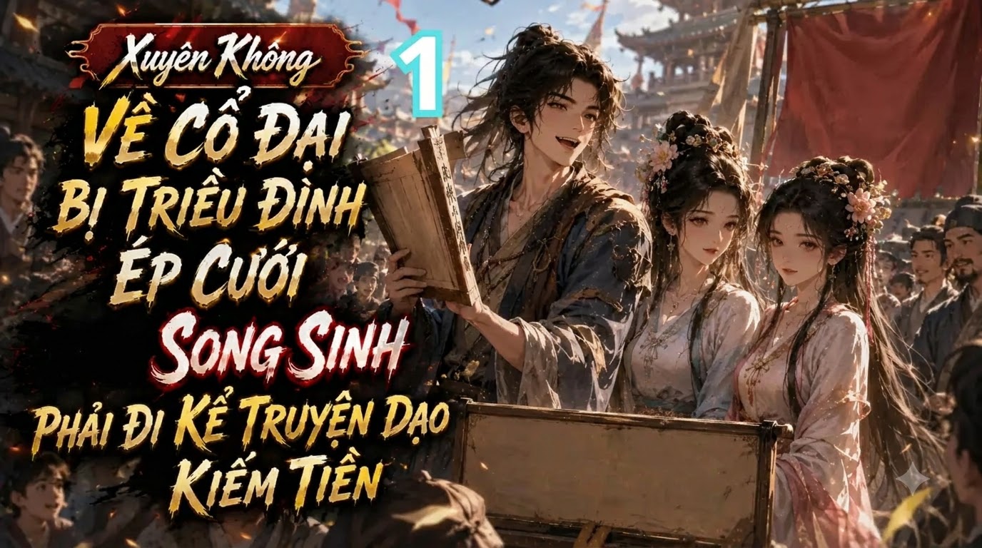 Xuyên Không Về Cổ Đại Bị Triều Đình Ép Cưới Song Sinh, Phải Đi Kể Truyện Dạo, Kiếm Tiền