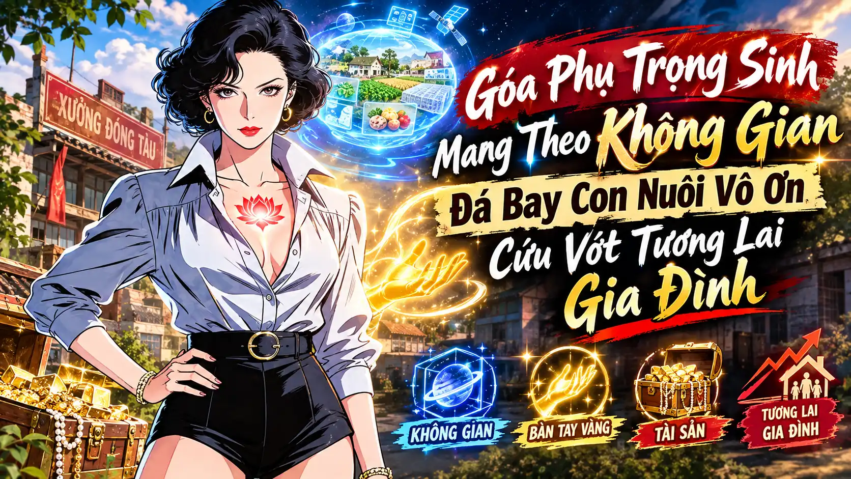 GÓA PHỤ TRỌNG SINH MANG THEO KHÔNG GIAN ĐÁ BAY CON NUÔI VÔ ƠN CỨU VỚT TƯƠNG LAI GIA ĐÌNH thumbnail