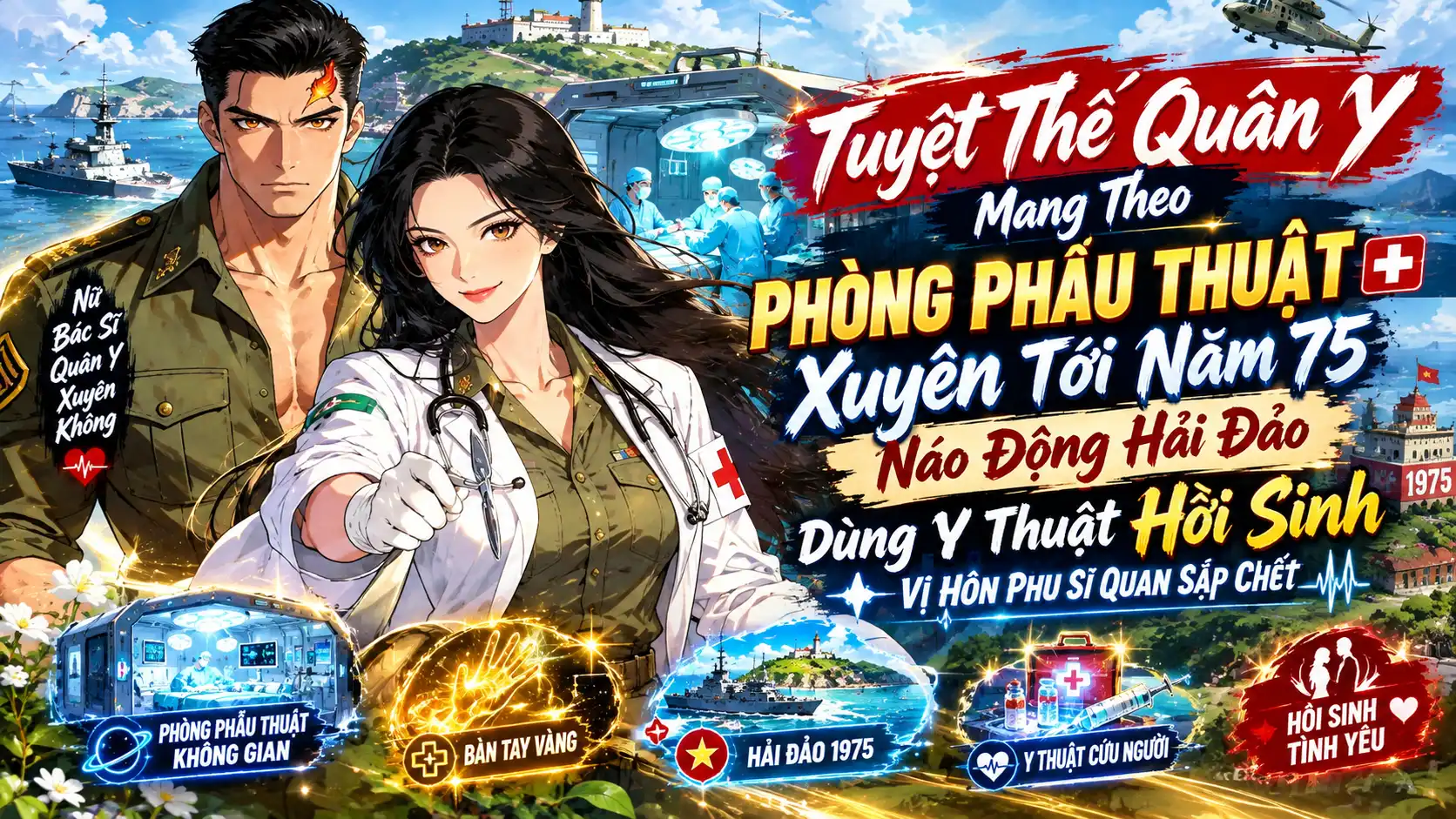 TUYỆT THẾ QUÂN Y MANG THEO PHÒNG PHẪU THUẬT XUYÊN VỀ NĂM 75 HỒI SINH VỊ HÔN PHU SĨ QUAN SẮP CHẾT