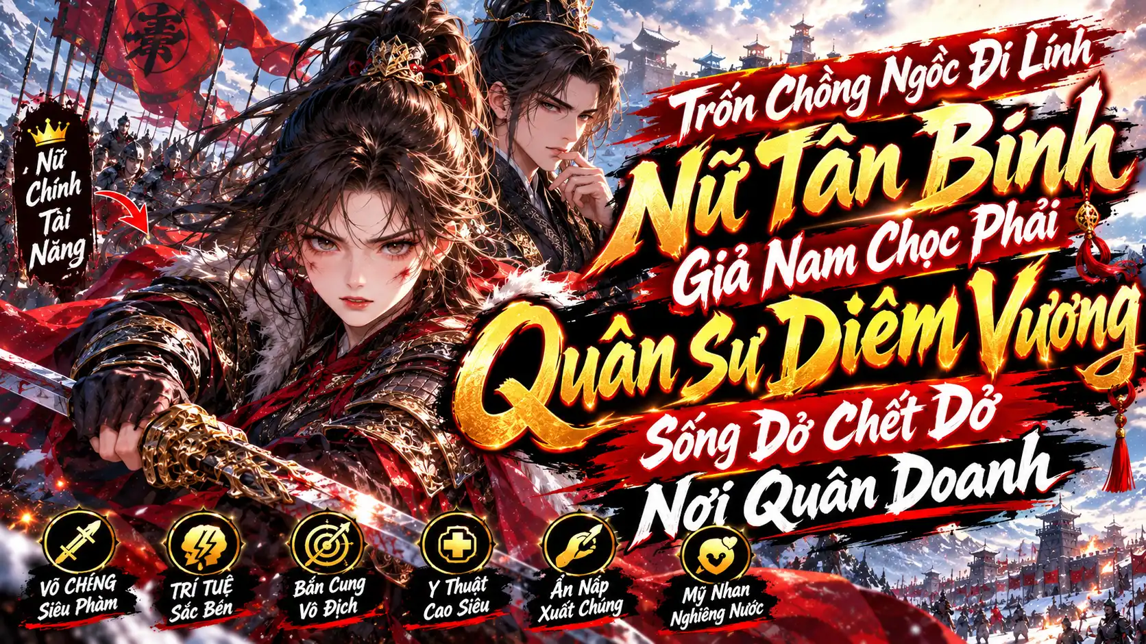 TRỐN CHỒNG NGỐC ĐI LÍNH NỮ TÂN BINH CHỌC PHẢI QUÂN SƯ DIÊM VƯƠNG SỐNG DỞ CHẾT DỞ NƠI QUÂN DOANH thumbnail