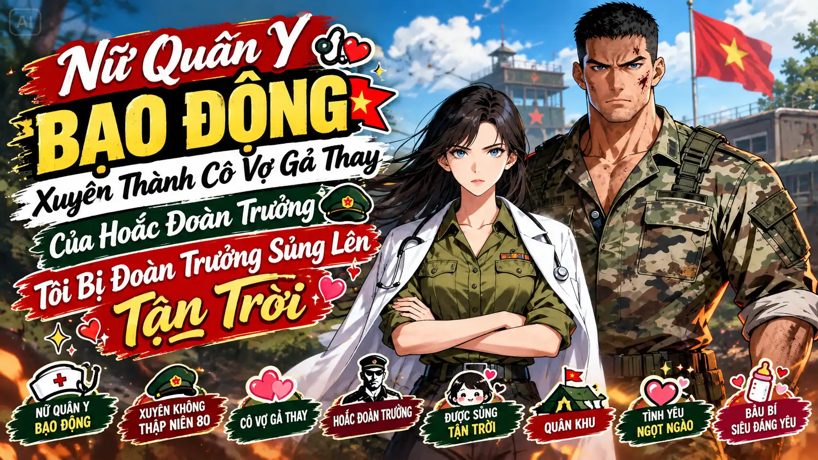 NỮ QUÂN Y BẠO ĐỘNG XUYÊN THÀNH CÔ VỢ GẢ THAY CỦA HOẮC ĐOÀN TRƯỞNG TÔI BỊ CHỒNG SỦNG TẬN TRỜI