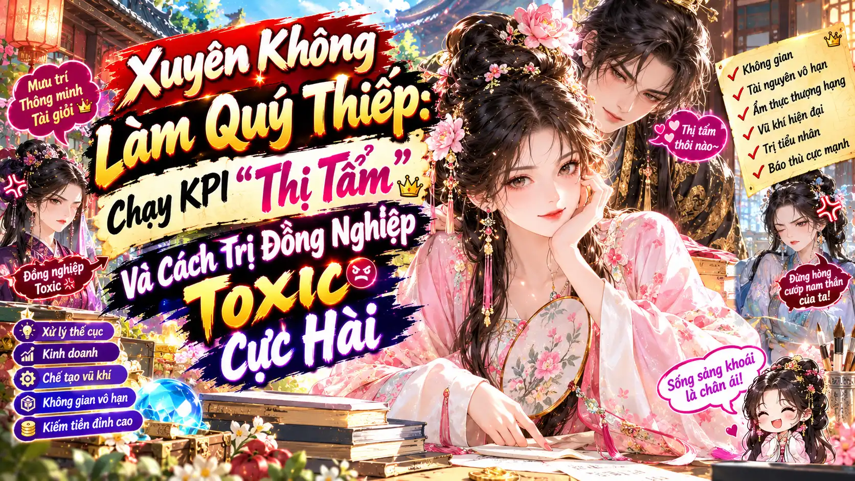 XUYÊN KHÔNG LÀM QUÝ THIẾP CHẠY KPI THỊ TẨM VÀ CÁCH TRỊ ĐỒNG NGHIỆP TOXIC CỰC HÀI thumbnail