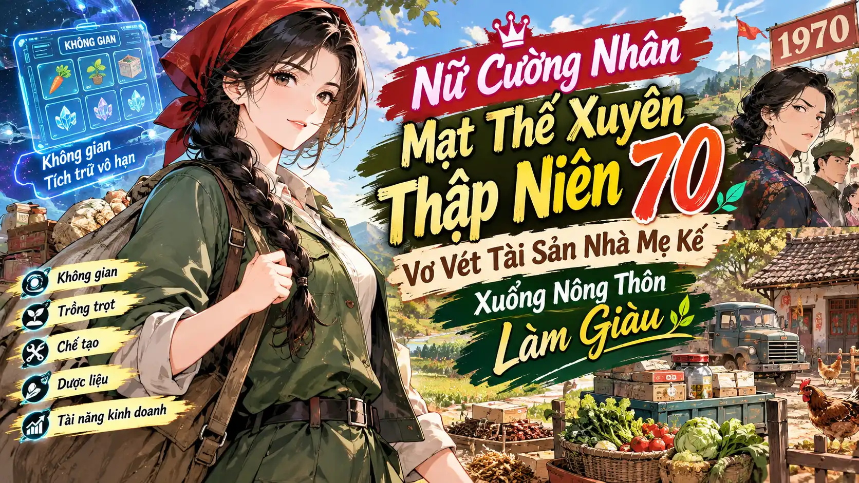 Nữ Cường Nhân Mạt Thế Xuyên Thập Niên 70 Vơ Vét Tài Sản Nhà Mẹ Kế Xuống Nông Thôn Làm Giàu thumbnail