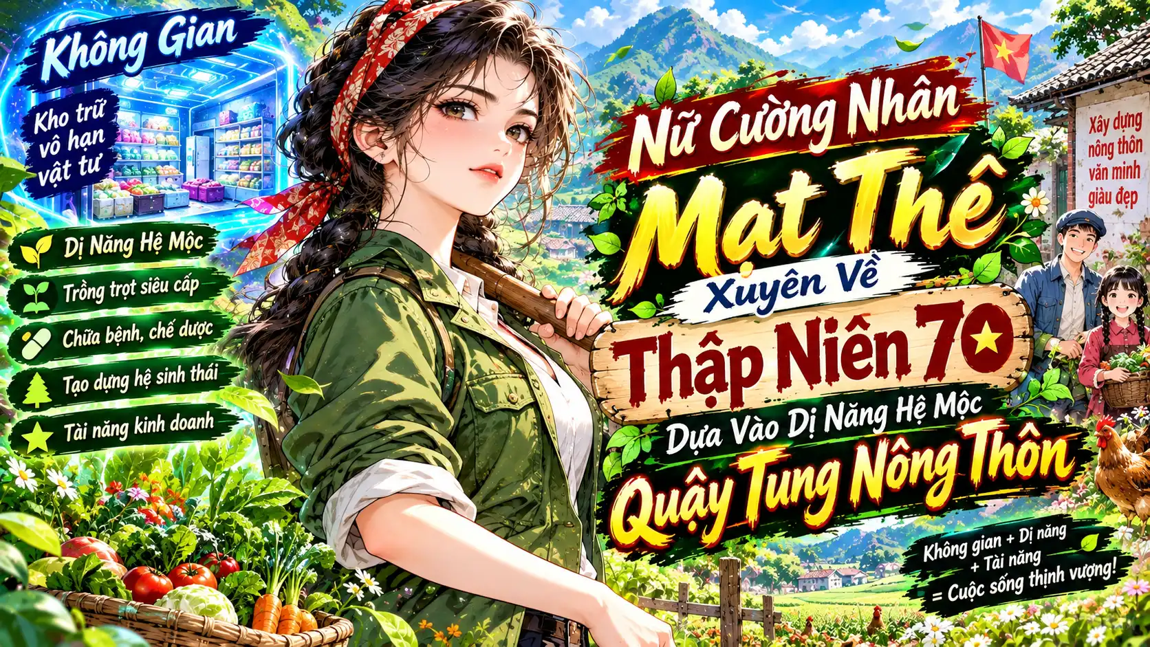Nữ Cường Nhân Mạt Thế Xuyên Về Thập Niên 70 Dựa Vào Dị Năng Hệ Mộc Quậy Tung Nông Thôn thumbnail