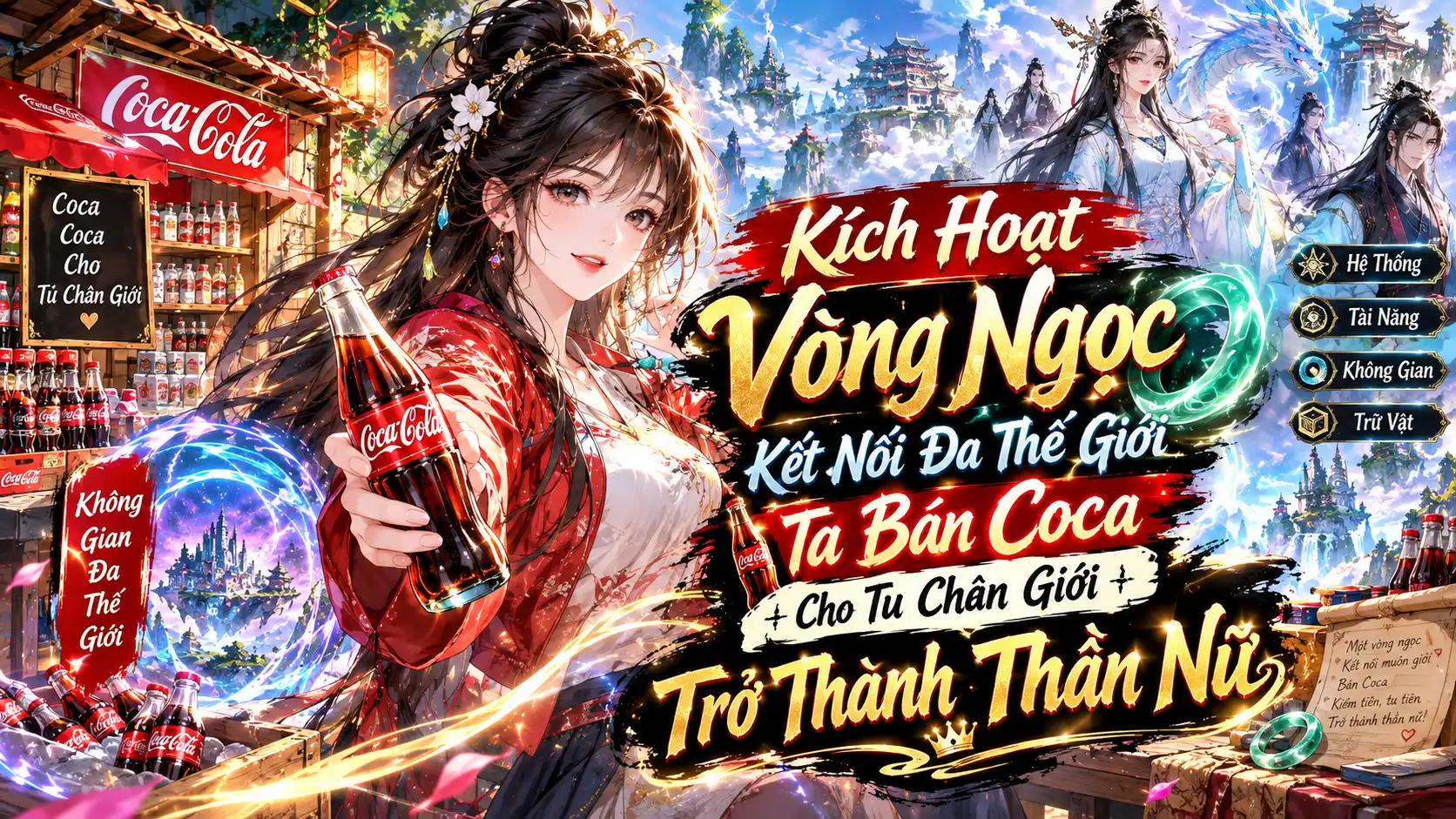 Kích Hoạt Vòng Ngọc Kết Nối Đa Thế Giới Ta Bán Coca Cho Tu Chân Giới Trở Thành Thần Nữ