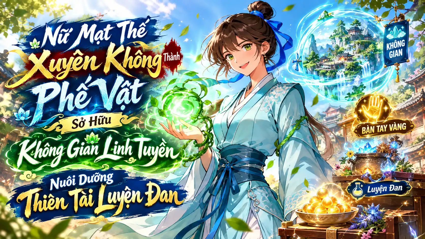NỮ MẠT THẾ XUYÊN KHÔNG THÀNH PHẾ VẬT SỞ HỮU KHÔNG GIAN LINH TUYỀN NUÔI DƯỠNG THIÊN TÀI LUYỆN ĐAN