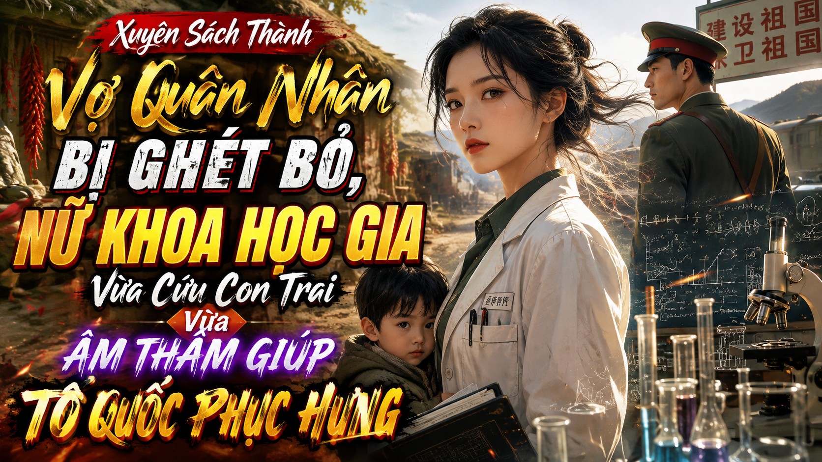 Xuyên Sách Thành Vợ Quân Nhân Bị Ghét Bỏ, Nữ Khoa Học Gia Vừa Cứu Con Trai Vừa Âm Thầm Giúp Tổ Quốc Phục Hưng thumbnail