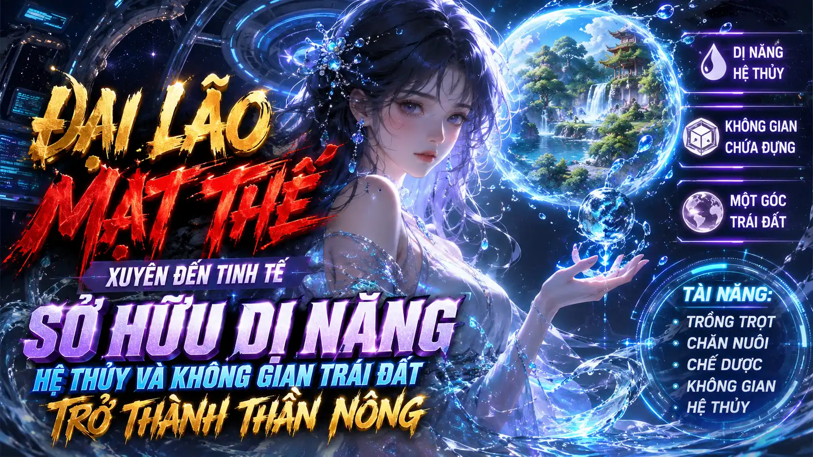 Đại Lão Mạt Thế Xuyên Đến Tinh Tế Sở Hữu Dị Năng Hệ Thủy Và Không Gian Trái Đất Trở Thành Thần Nông