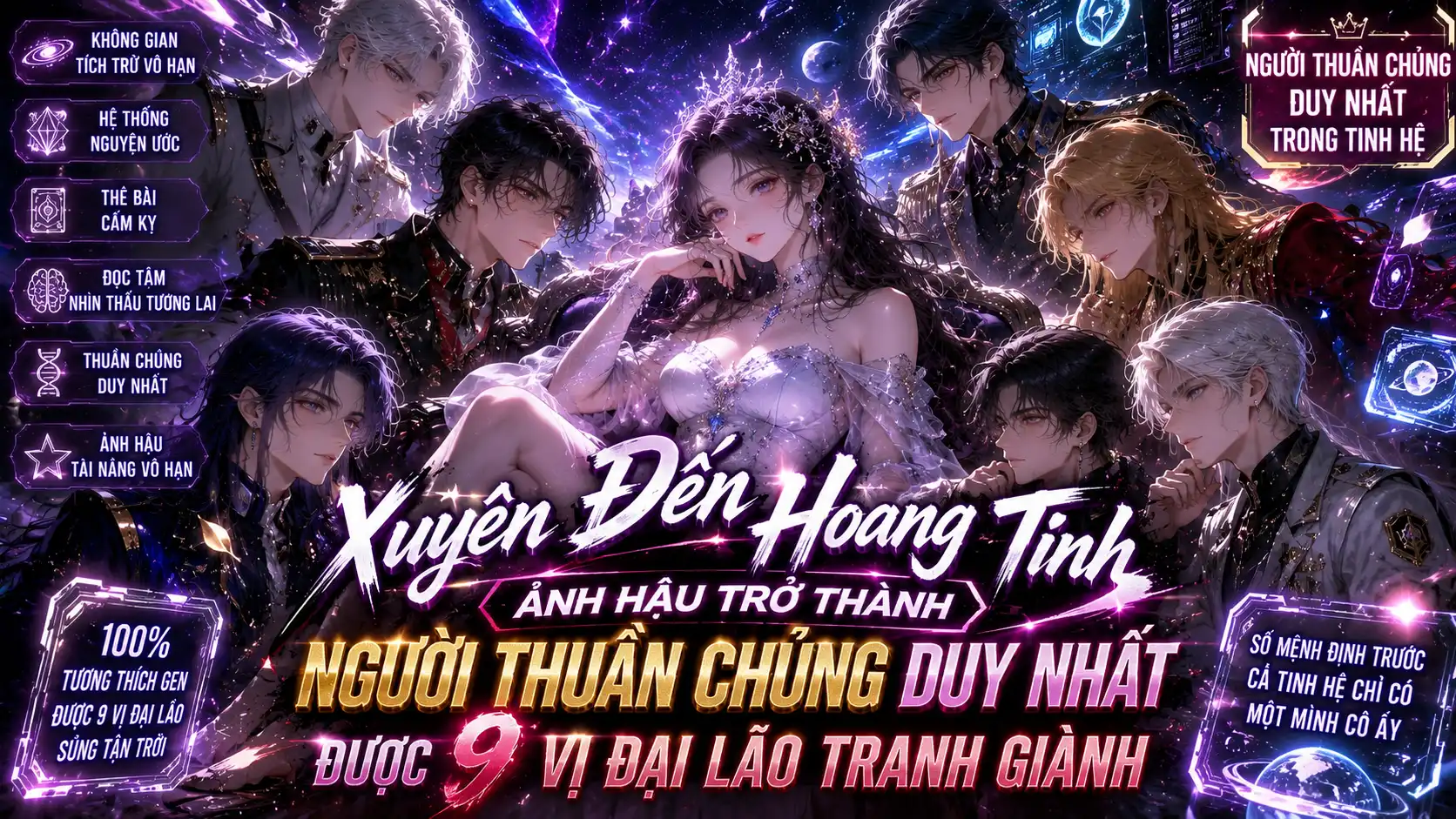 Xuyên Đến Hoang Tinh Ảnh Hậu Trở Thành Người Thuần Chủng Duy Nhất Được 9 Vị Đại Lão Tranh Giành