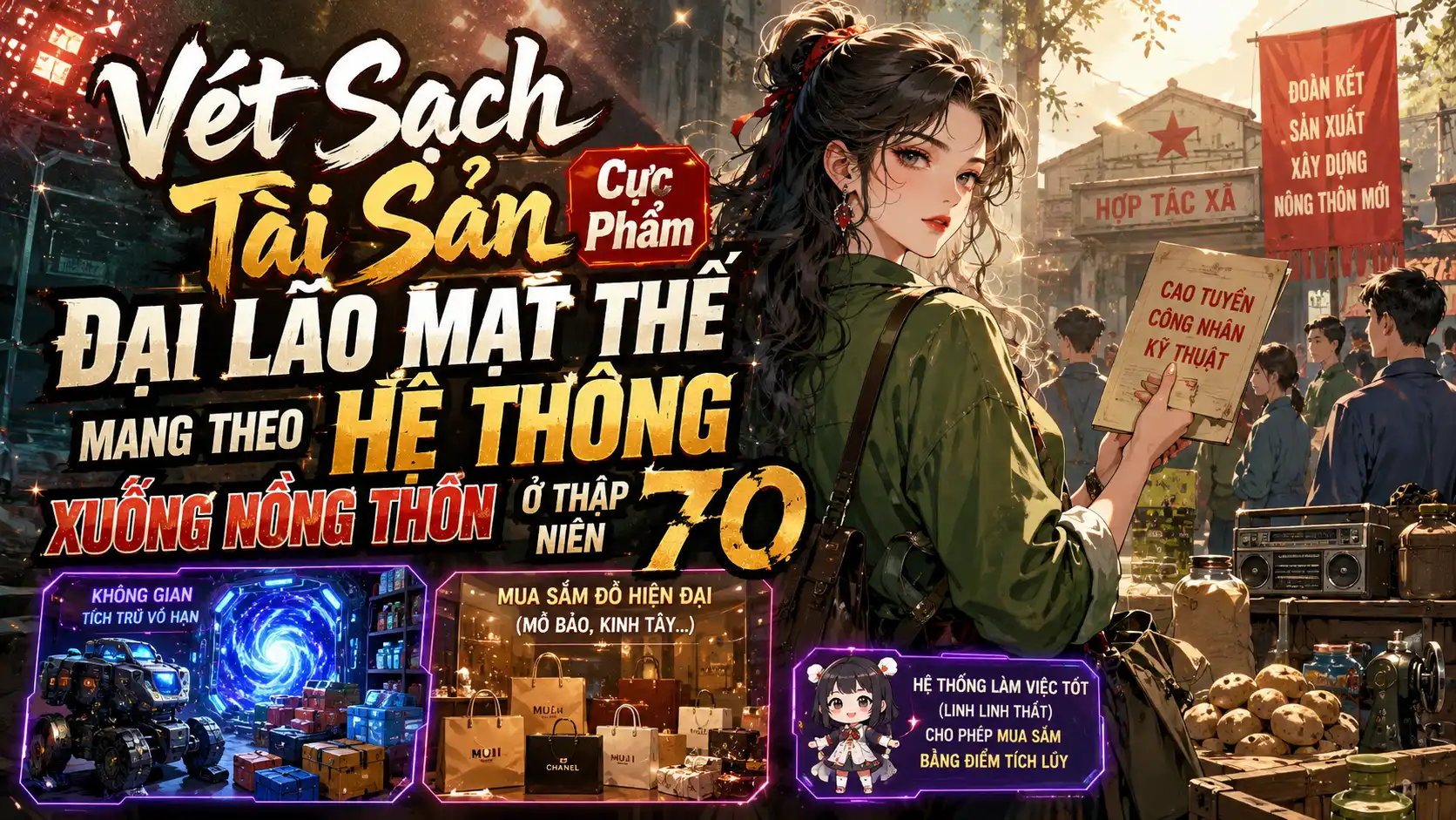 Vét Sạch Tài Sản Cực Phẩm, Đại Lão Mạt Thế Mang Theo Hệ Thống Xuống Nông Thôn Ở Thập Niên 70 thumbnail