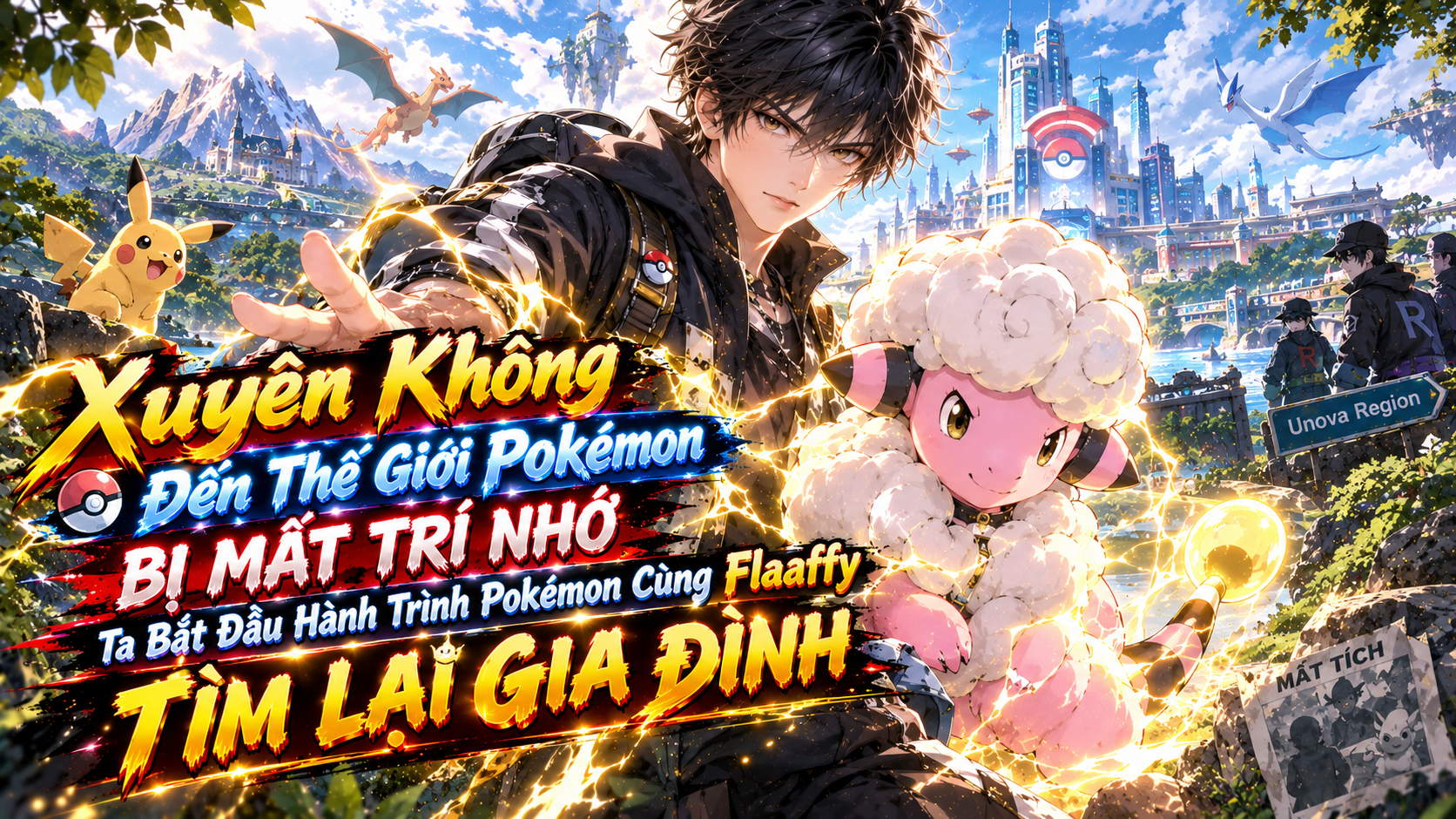 Xuyên Không Đến Thế Giới Pokémon Bị Mất Trí Nhớ Ta Bắt Đầu Hành Trình Pokémon Cùng Flaaffy Tìm Lại Gia Đình