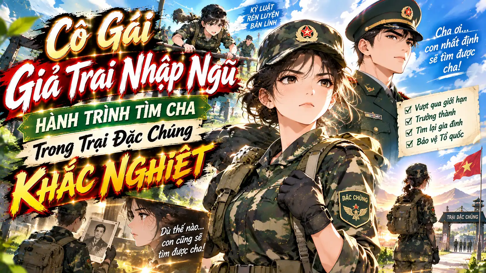 Cô Gái Giả Trai Nhập Ngũ: Hành Trình Tìm Cha Trong Trại Đặc Chủng Khắc Nghiệt thumbnail