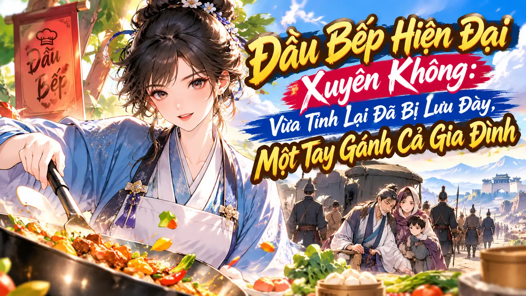 Đầu Bếp Hiện Đại Xuyên Không: Vừa Tỉnh Lại Đã Bị Lưu Đày, Một Tay Gánh Cả Gia Đình thumbnail