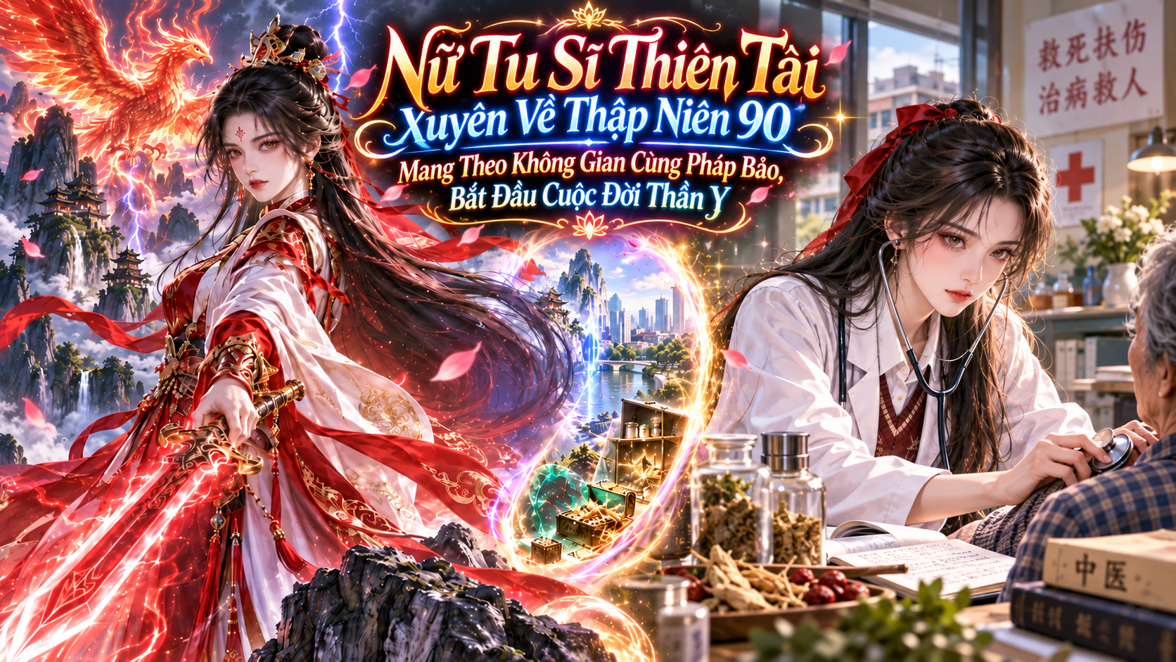 Nữ tu sĩ thiên tài xuyên về thập niên 90 mang theo không gian,pháp bảo bắt đầu cuộc đời thần y thumbnail
