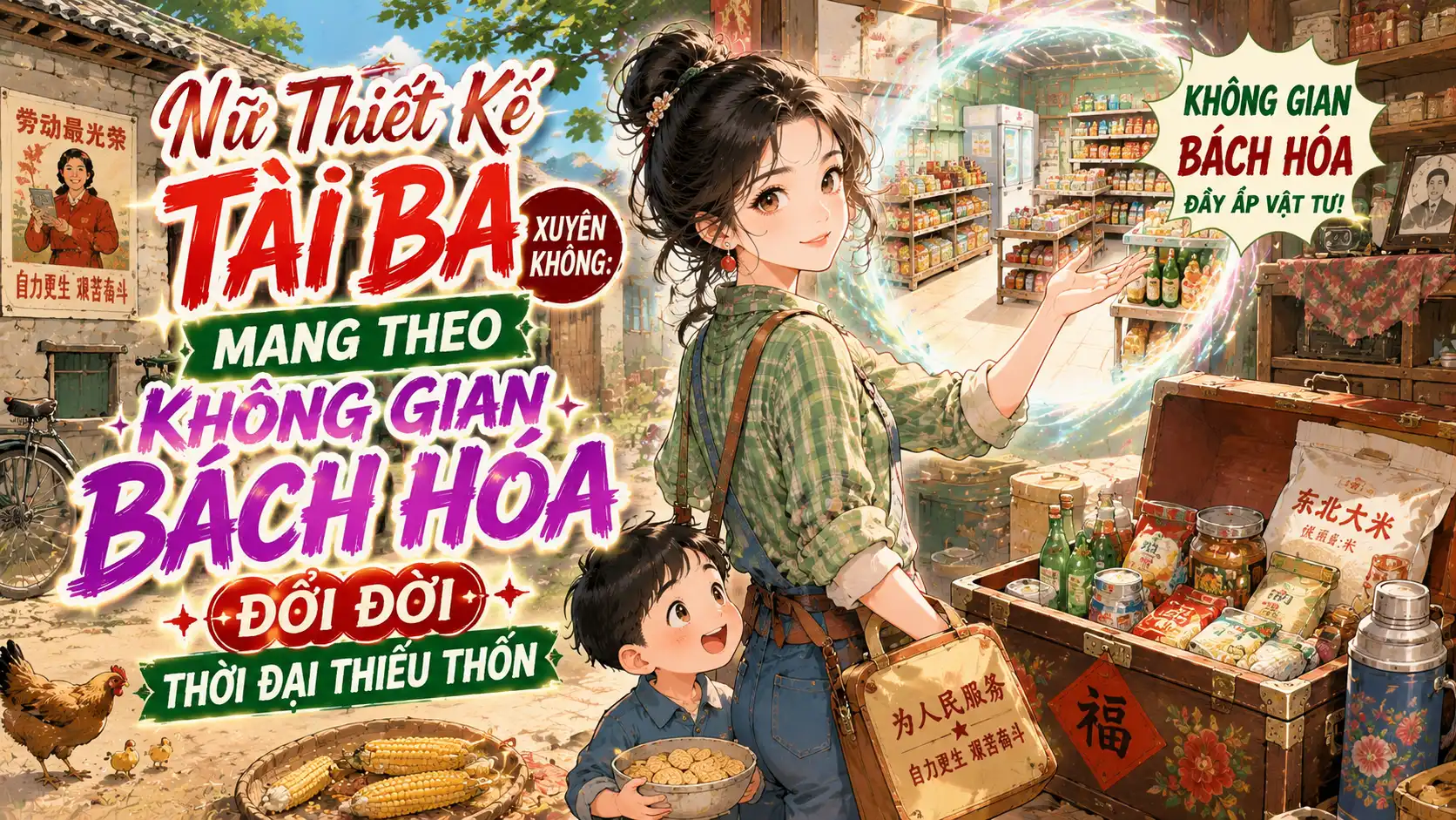 Nữ Thiết Kế Tài Ba Xuyên Không: Mang Theo Không Gian Bách Hóa Đổi Đời Thời Đại Thiếu Thốn