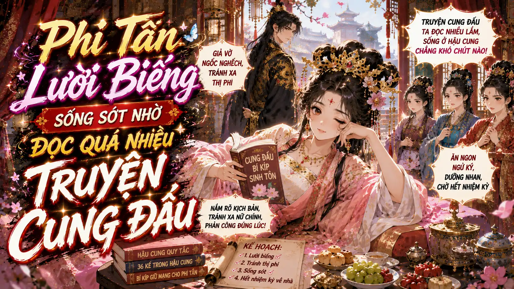 Phi Tần Lười Biếng Sống Sót Nhờ Đọc Quá Nhiều Truyện Cung Đấu