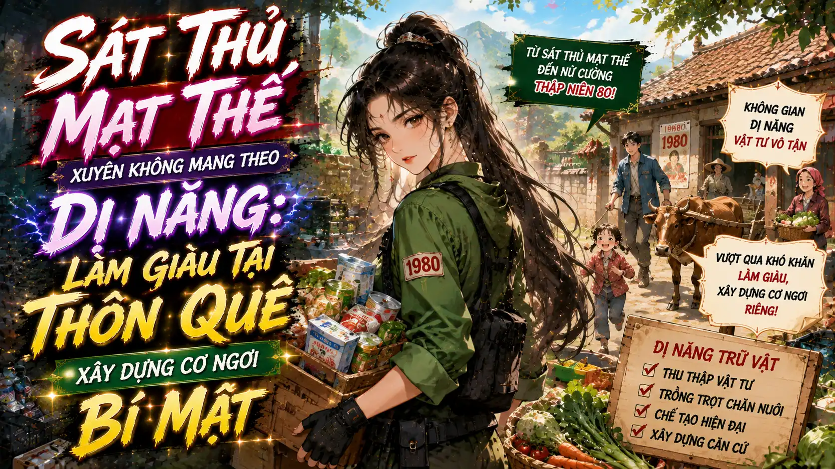 Sát Thủ Mạt Thế Xuyên Không: Mang Theo Dị Năng Làm Giàu Xây Dựng Cơ Ngơi Bí Mật