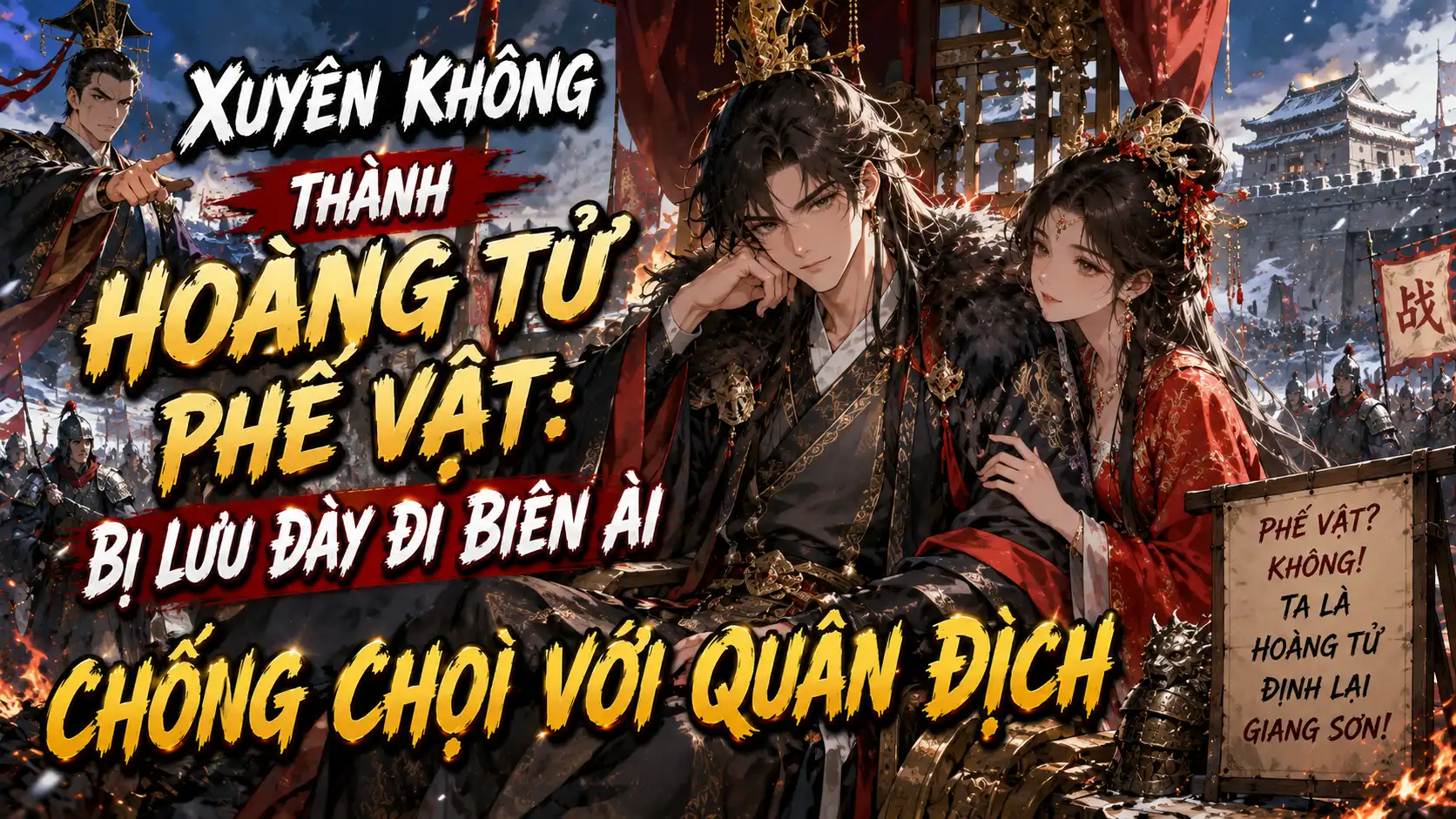 Xuyên Không Thành Hoàng Tử Phế Vật Bị Lưu Đày Đi Biên Ải Chống Chọi Với Quân Địch