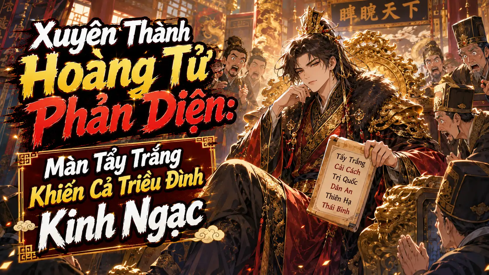 Xuyên Thành Hoàng Tử Phản Diện: Màn Tẩy Trắng Khiến Cả Triều Đình Kinh Ngạc