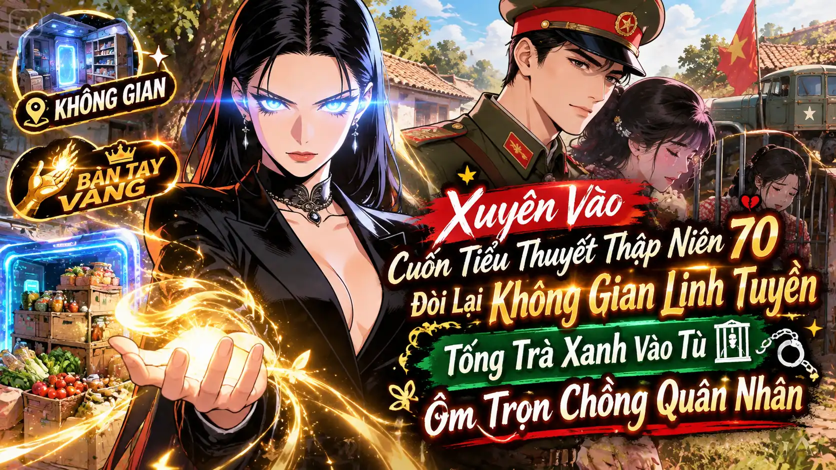 XUYÊN THƯ THẬP NIÊN 70 ĐÒI LẠI KHÔNG GIAN TỐNG TRÀ XANH VÀO TÙ ÔM TRỌN CHỒNG QUÂN NHÂN thumbnail