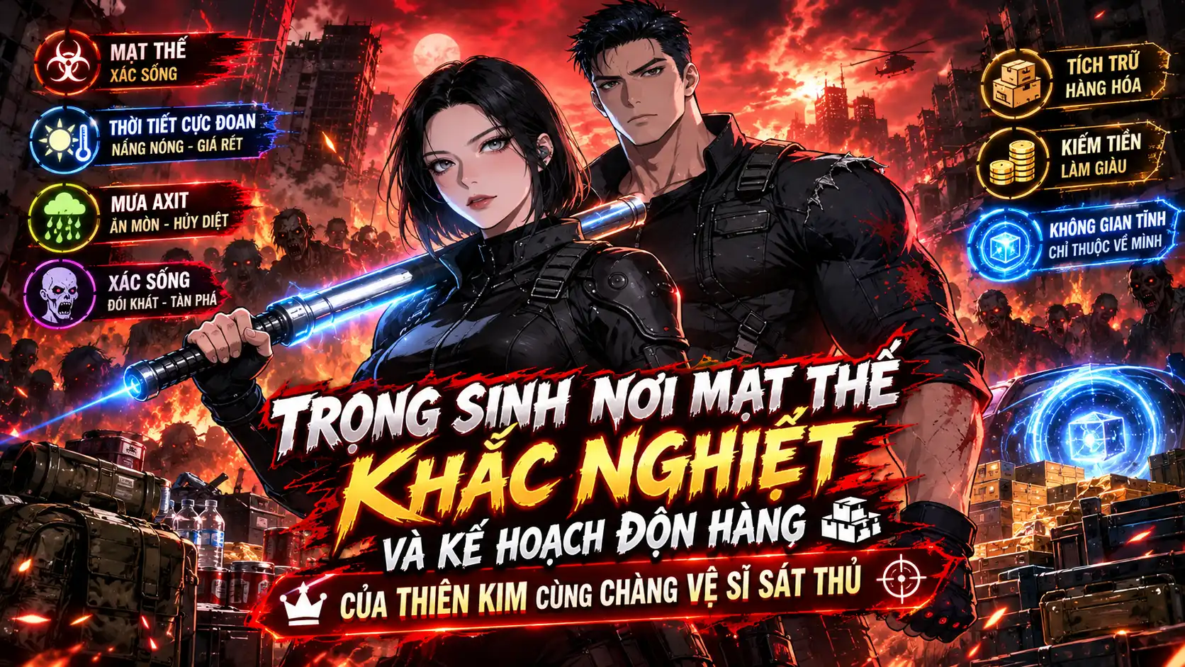 TRỌNG SINH NƠI MẠT THẾ KHẮC NGHIỆT VÀ KẾ HOẠCH ĐỘN HÀNG CỦA THIÊN KIM CÙNG CHÀNG VỆ SĨ SÁT THỦ