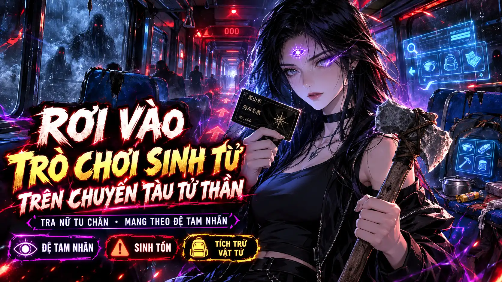 RƠI VÀO TRÒ CHƠI SINH TỬ TRÊN CHUYẾN TÀU TỬ THẦN TRA NỮ TU CHÂN MANG THEO ĐỆ TAM NHÃN SINH TỒN thumbnail