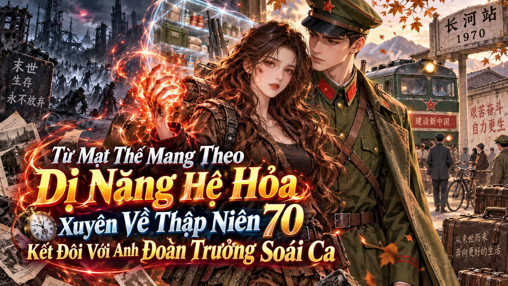 Từ mạt thế mang theo dị năng hệ hỏa xuyên về thập niên 70 kết đôi với anh đoàn trưởng soái ca thumbnail