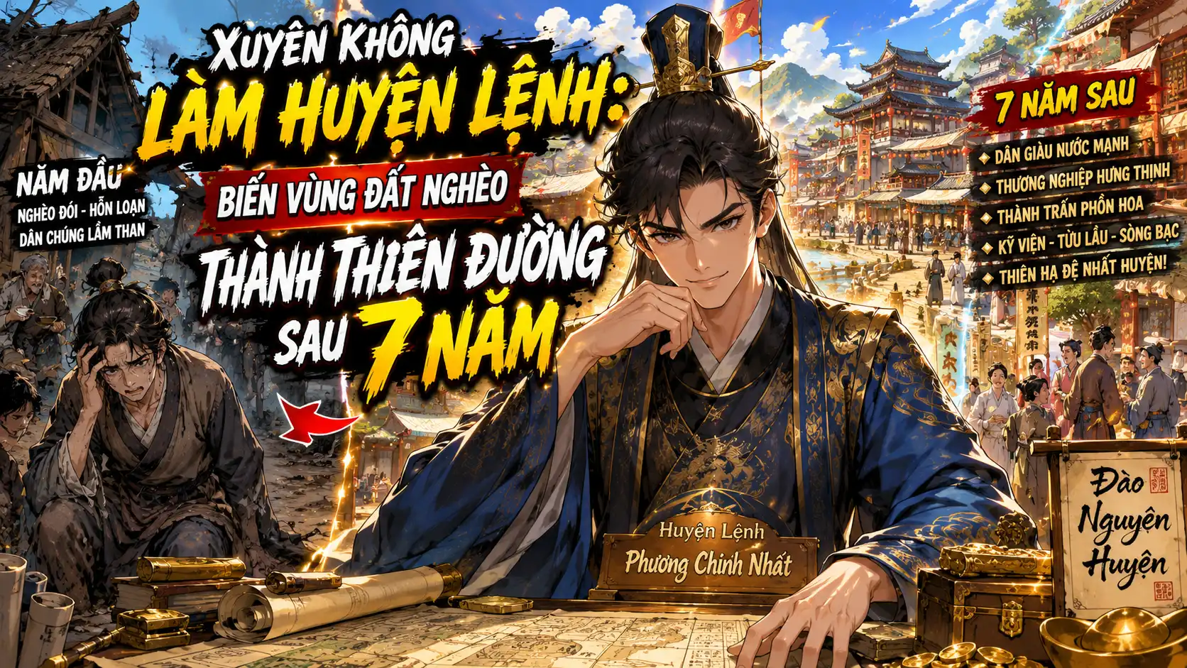 Xuyên Không Làm Huyện Lệnh: Biến Vùng Đất Nghèo Thành Thiên Đường Sau 7 Năm thumbnail