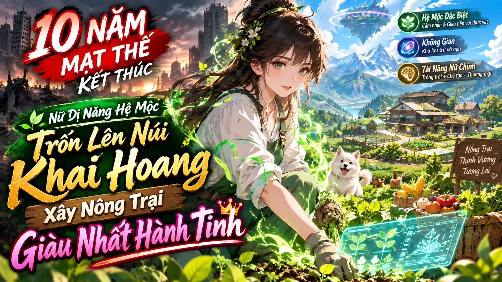 10 Năm Mạt Thế Kết Thúc Nữ Dị Năng Trốn Lên Núi Khai Hoang Xây Nông Trại Giàu Nhất Hành Tinh thumbnail