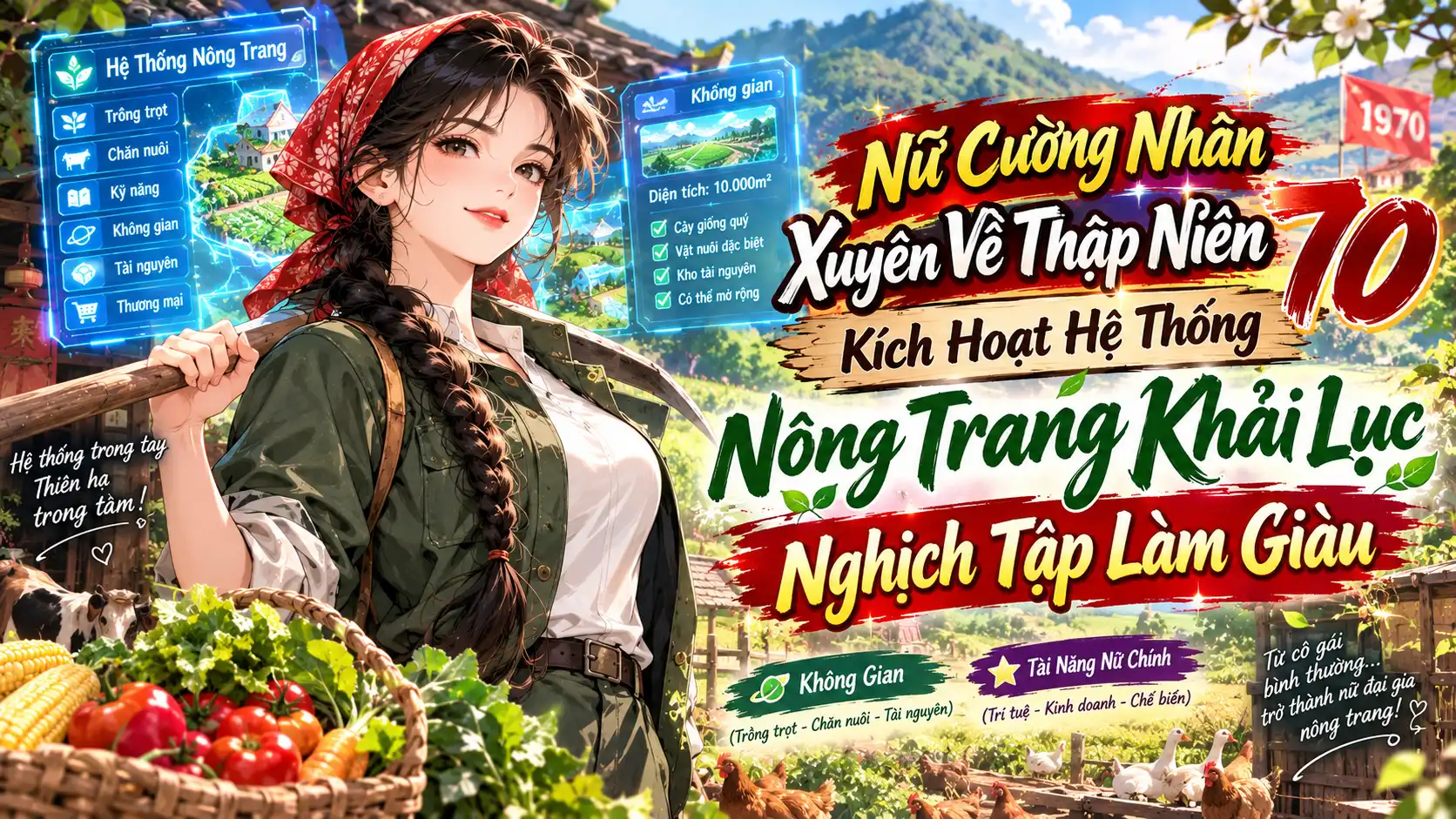 Nữ Cường Nhân Xuyên Về Thập Niên 70 Kích Hoạt Hệ Thống Nông Trang Khải Lục Nghịch Tập Làm Giàu thumbnail
